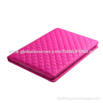 Fashionable Leather Case for iPad 2, 3 and 4, with Lovely Quilted